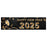 Happy New Year Banner Backdrop 2025 for Decor, 47" x 13", Set of 1-Set of 1-Andaz Press-Black & Gold Confetti Glitter-