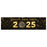 Happy New Year Banner Backdrop 2025 for Decor, 47" x 13", Set of 1-Set of 1-Andaz Press-Black & Gold Confetti Glitter-