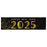 Happy New Year Banner Backdrop 2025 for Decor, 47" x 13", Set of 1-Set of 1-Andaz Press-Black & Gold Confetti Glitter-