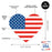 Heart Shaped 4th of July Stickers: Patriotic USA Designs for Kids & Party Favors, Set of 75-Set of 75-Andaz Press-Heart Shaped Flag-