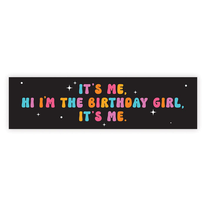 It's Me Hi I'm The Birthday Girl Its Me Banner, Disco Party Decorations, Set of 1-Set of 1-Andaz Press-Retro Pink-