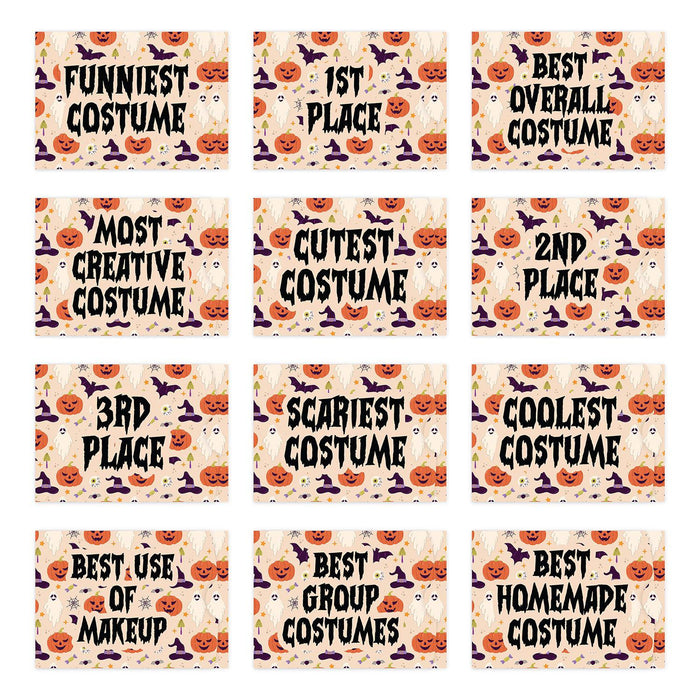 Kids Halloween Gift Card Holder Sleeves for Party Costume Contest, Set of 12-Set of 12-Andaz Press-Cute Halloween-