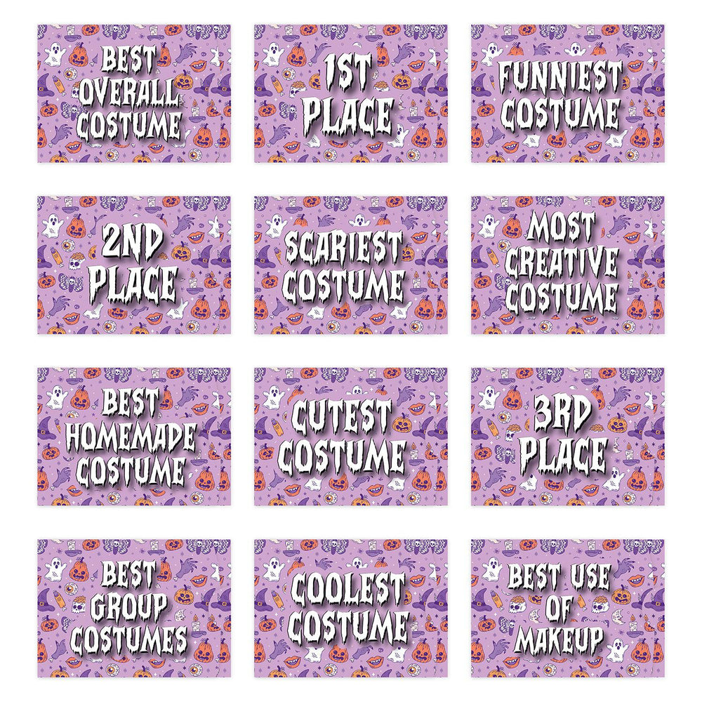 Kids Halloween Gift Card Holder Sleeves for Party Costume Contest, Set of 12-Set of 12-Andaz Press-Cute Halloween-