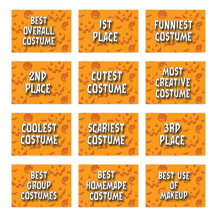 Kids Halloween Gift Card Holder Sleeves for Party Costume Contest, Set of 12-Set of 12-Andaz Press-Jack O' Lanterns-