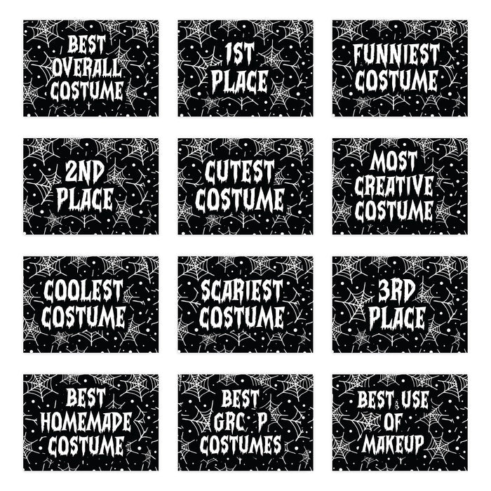 Kids Halloween Gift Card Holder Sleeves for Party Costume Contest, Set of 12-Set of 12-Andaz Press-Spider Webs-