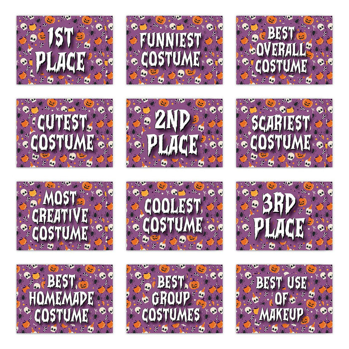 Kids Halloween Gift Card Holder Sleeves for Party Costume Contest, Set of 12-Set of 12-Andaz Press-Spooky Delight-