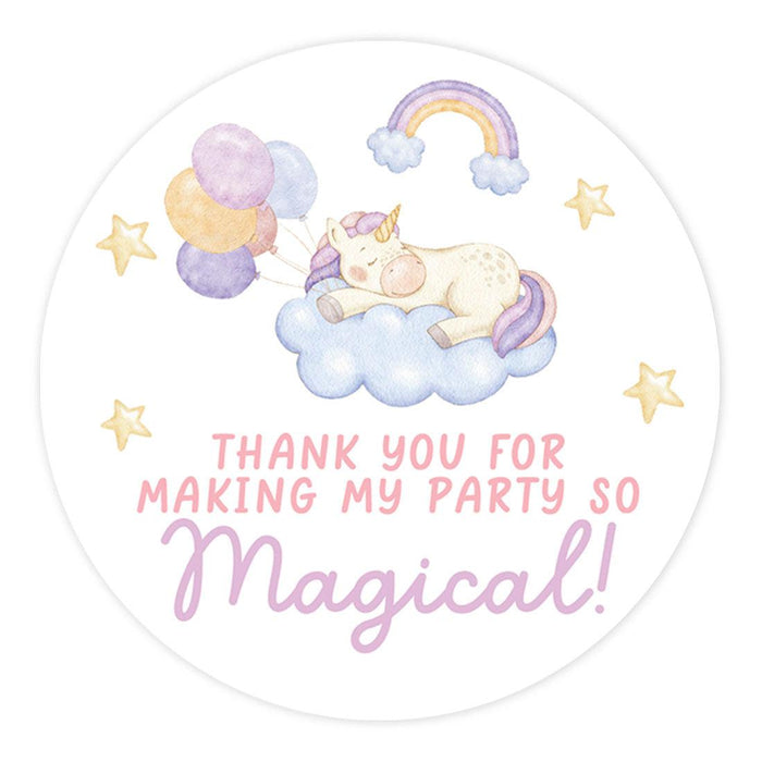 Kids Party Favor Thank You for Celebrating with Us Stickers, For Kids Treat Bags - Pack of 80-Set of 80-Andaz Press-Daisy-