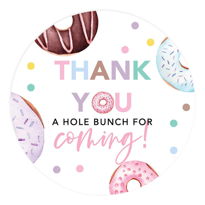 Kids Party Favor Thank You for Celebrating with Us Stickers, For Kids Treat Bags - Pack of 80-Set of 80-Andaz Press-Donut-