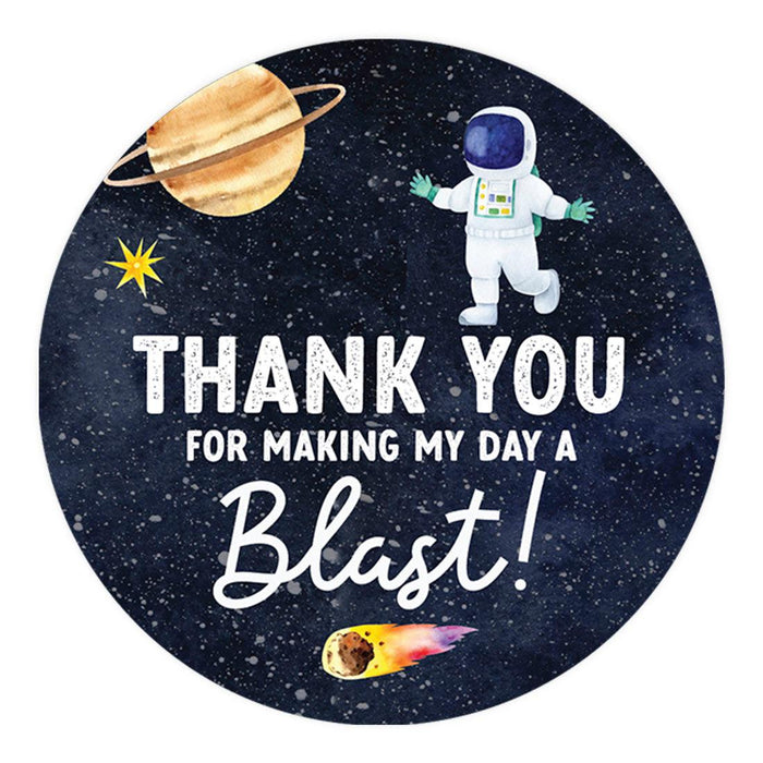 Kids Party Favor Thank You for Celebrating with Us Stickers, For Kids Treat Bags - Pack of 80-Set of 80-Andaz Press-Outer Space Astronau-