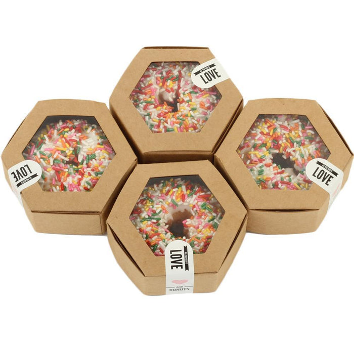 Kraft Tuck Box Donut Favor Box-Set of 50-Andaz Press-