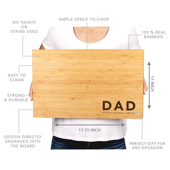 Large Custom Father’s Day Cutting Board Gift, Set of 1-Set of 1-andaz Press-Dad-