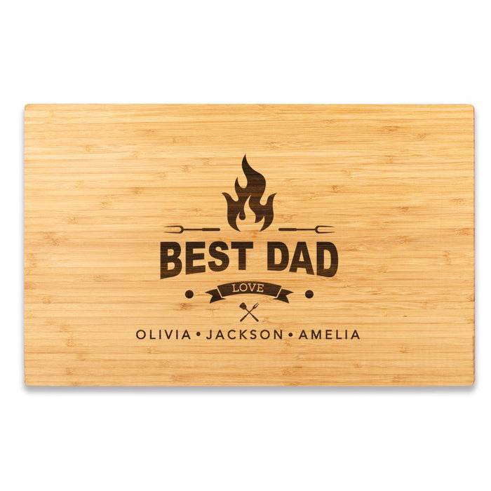 Large Custom Father’s Day Cutting Board Gift, Set of 1-Set of 1-andaz Press-Best Dad-