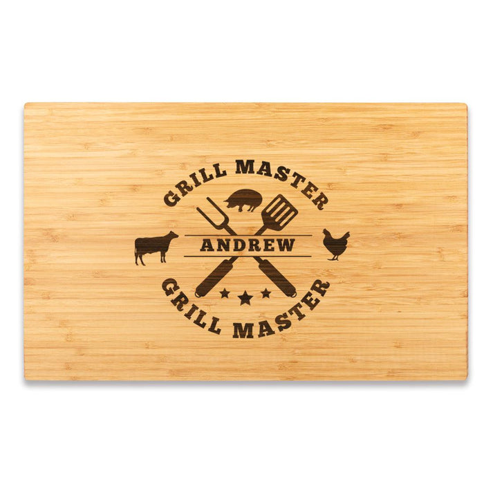 Large Custom Father’s Day Cutting Board Gift, Set of 1-Set of 1-andaz Press-Grill Master Utensils-