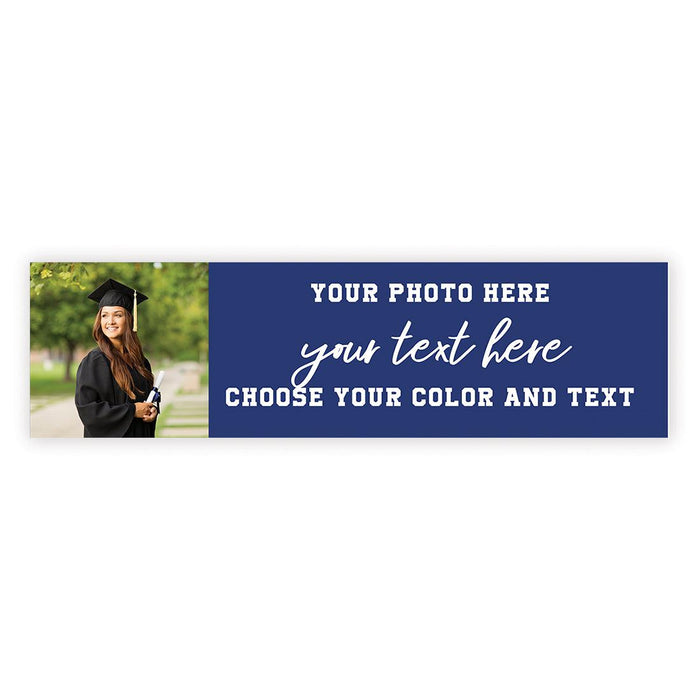 Large Custom Photo Graduation Banner Sign with Glue Dots, Set of 1-Set of 1-Andaz Press-Fully Personalized with a Photo-