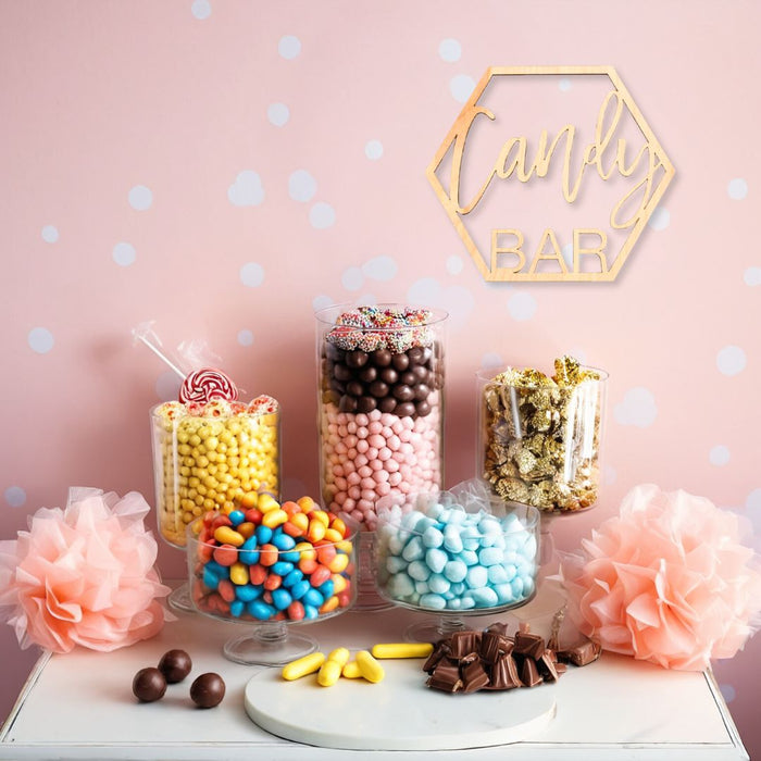 Laser Cut Wood Candy Bar Sign-Set of 1-Koyal Wholesale-