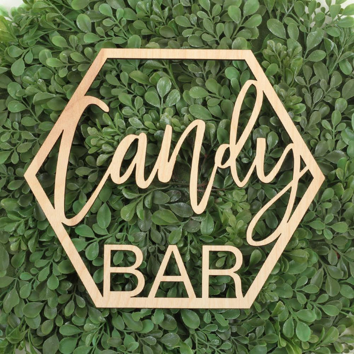 Laser Cut Wood Candy Bar Sign-Set of 1-Koyal Wholesale-
