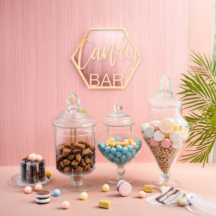 Laser Cut Wood Candy Bar Sign-Set of 1-Koyal Wholesale-