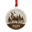 Laser Engraved Wooden Custom Wolf Christmas Ornament 20XX for Christmas Tree Decor-Set of 1-Andaz Press-Laser Engraved Wolf with Trees-
