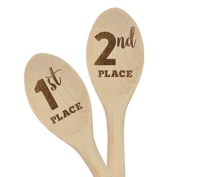 Laser Engraved Wooden Mixing Spoon-Set of 1-Andaz Press-Prize 1 and 2-