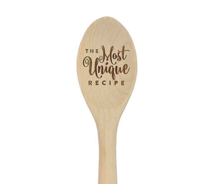 Laser Engraved Wooden Mixing Spoon-Set of 1-Andaz Press-Prize Most Unique Recipe-