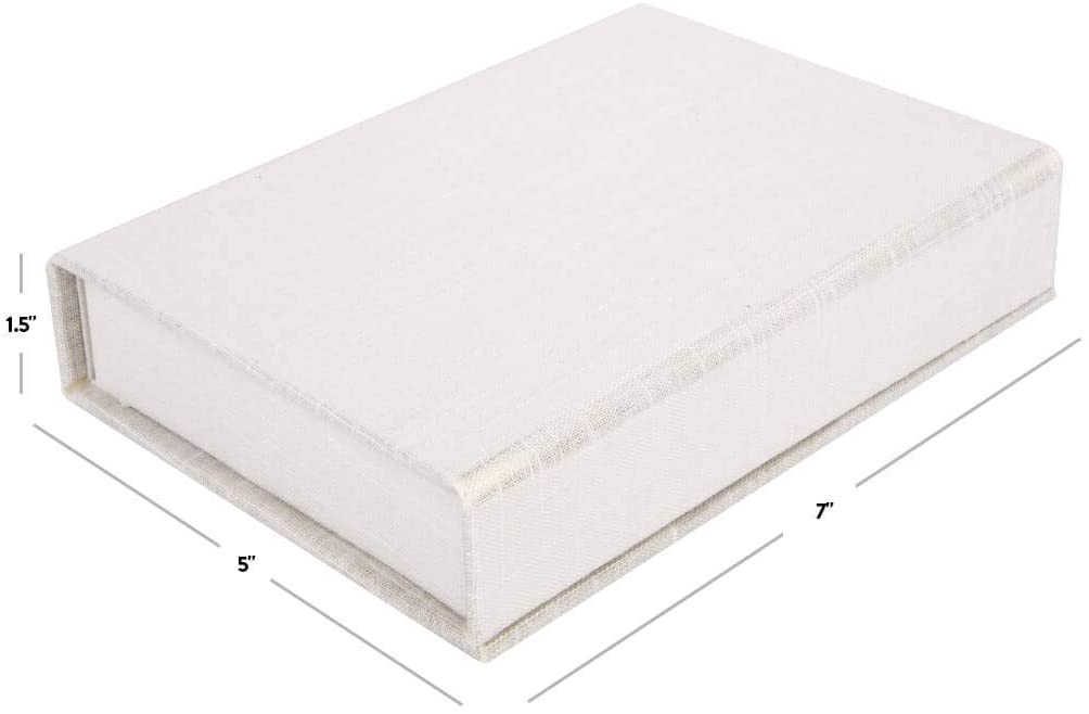 Linen Photo Box 4 x 6-Inch Keepsake Box-Set of 1-Koyal Wholesale-Ivory-