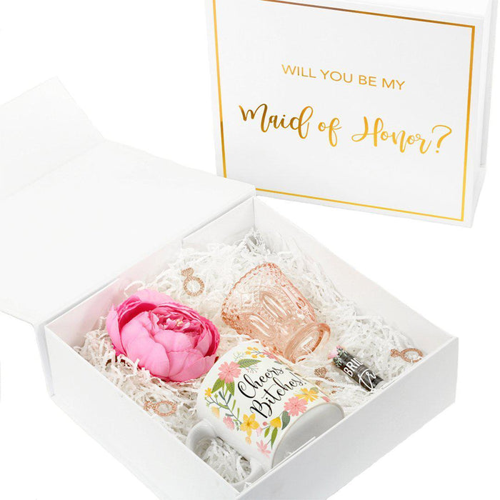 Maid of Honor Proposal Box-Set of 1-Andaz Press-Gold-