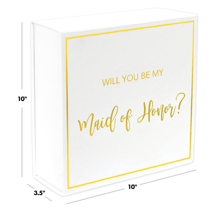 Maid of Honor Proposal Box-Set of 1-Andaz Press-Gold-