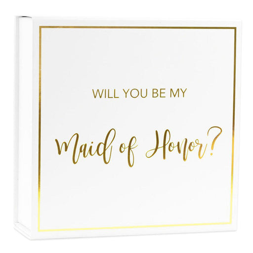 Maid of Honor Proposal Box-Set of 1-Andaz Press-Gold-