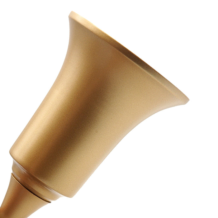 Metal Pedestal Compote Trumpet Vase for Centerpieces-Koyal Wholesale-Set of 1-Matte Gold-