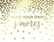 Metallic Gold Confetti Polka Dots Wedding Party Signs-Set of 1-Andaz Press-Mr. & Mrs.-