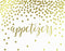 Metallic Gold Confetti Polka Dots Wedding Party Signs-Set of 1-Andaz Press-Mr. & Mrs.-