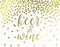 Metallic Gold Confetti Polka Dots Wedding Party Signs-Set of 1-Andaz Press-Mr. & Mrs.-