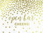 Metallic Gold Confetti Polka Dots Wedding Party Signs-Set of 1-Andaz Press-Mr. & Mrs.-