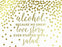 Metallic Gold Confetti Polka Dots Wedding Party Signs-Set of 1-Andaz Press-Mr. & Mrs.-