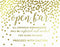 Metallic Gold Confetti Polka Dots Wedding Party Signs-Set of 1-Andaz Press-Mr. & Mrs.-