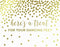 Metallic Gold Confetti Polka Dots Wedding Party Signs-Set of 1-Andaz Press-Mr. & Mrs.-