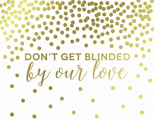 Metallic Gold Confetti Polka Dots Wedding Party Signs-Set of 1-Andaz Press-Mr. & Mrs.-