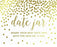 Metallic Gold Confetti Polka Dots Wedding Party Signs-Set of 1-Andaz Press-Mr. & Mrs.-