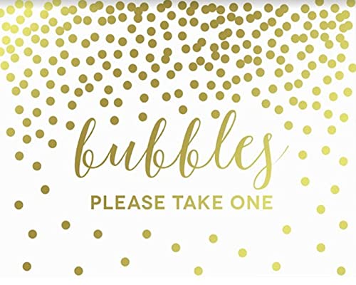 Metallic Gold Confetti Polka Dots Wedding Party Signs-Set of 1-Andaz Press-Mr. & Mrs.-