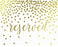 Metallic Gold Confetti Polka Dots Wedding Party Signs-Set of 1-Andaz Press-Mr. & Mrs.-
