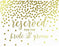 Metallic Gold Confetti Polka Dots Wedding Party Signs-Set of 1-Andaz Press-Mr. & Mrs.-