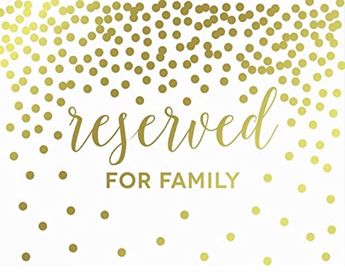 Metallic Gold Confetti Polka Dots Wedding Party Signs-Set of 1-Andaz Press-Mr. & Mrs.-