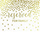 Metallic Gold Confetti Polka Dots Wedding Party Signs-Set of 1-Andaz Press-Mr. & Mrs.-