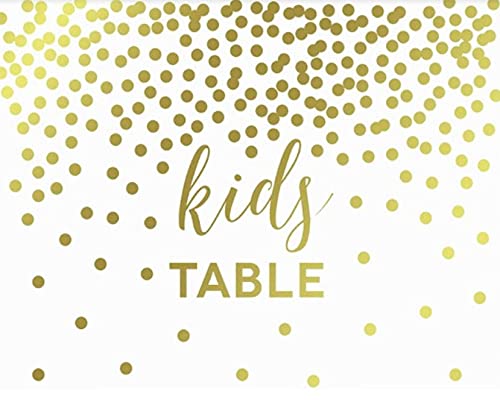 Metallic Gold Confetti Polka Dots Wedding Party Signs-Set of 1-Andaz Press-Mr. & Mrs.-