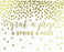 Metallic Gold Confetti Polka Dots Wedding Party Signs-Set of 1-Andaz Press-Mr. & Mrs.-