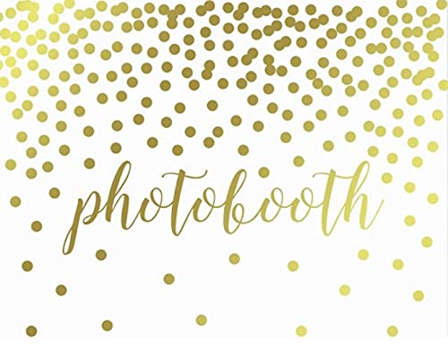 Metallic Gold Confetti Polka Dots Wedding Party Signs-Set of 1-Andaz Press-Mr. & Mrs.-
