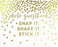 Metallic Gold Confetti Polka Dots Wedding Party Signs-Set of 1-Andaz Press-Mr. & Mrs.-
