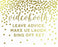 Metallic Gold Confetti Polka Dots Wedding Party Signs-Set of 1-Andaz Press-Mr. & Mrs.-