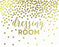 Metallic Gold Confetti Polka Dots Wedding Party Signs-Set of 1-Andaz Press-Mr. & Mrs.-