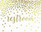 Metallic Gold Confetti Polka Dots Wedding Party Signs-Set of 1-Andaz Press-Mr. & Mrs.-